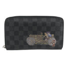 LOUIS VUITTON Damier Graphite Illustre Zippy Organizer Wallet N63002 Auth 140524-13