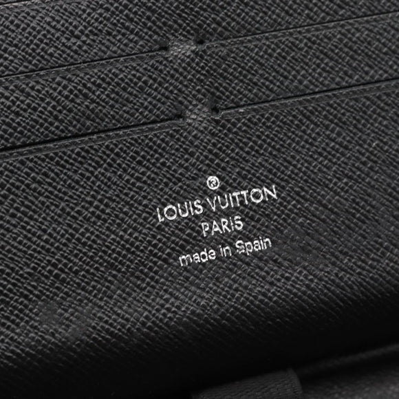 LOUIS VUITTON Damier Graphite Illustre Zippy Organizer Wallet N63002 Auth 140524