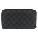 LOUIS VUITTON Damier Graphite Illustre Zippy Organizer Wallet N63002 Auth 140524-2