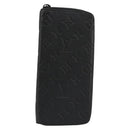 LOUIS VUITTON Monogram Empreinte Zippy Portemonnee Zwart M61864 LV Auth 140525-1