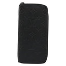 LOUIS VUITTON Monogram Empreinte Zippy Portemonnee Zwart M61864 LV Auth 140525-13