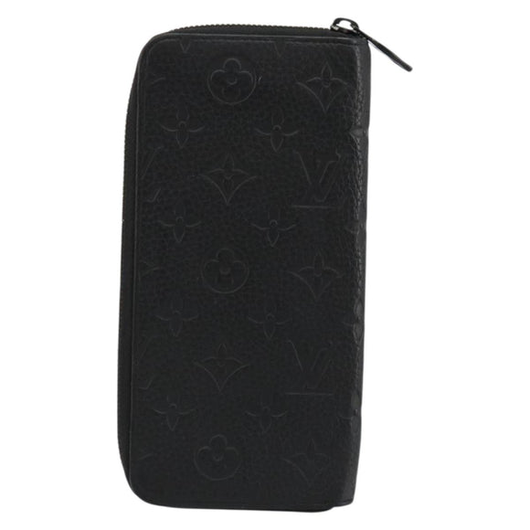 LOUIS VUITTON Monogram Empreinte Zippy Portemonnee Zwart M61864 LV Auth 140525