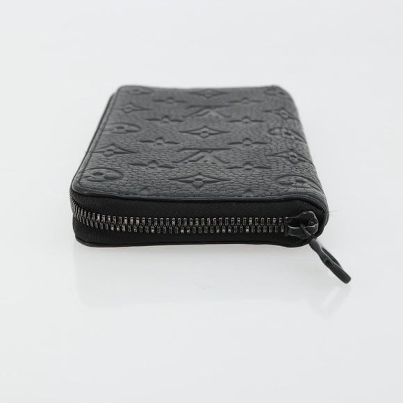 LOUIS VUITTON Monogram Empreinte Zippy Portemonnee Zwart M61864 LV Auth 140525