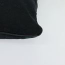 GUCCI GG Canvas Sherry Line Shoulder Bag Black Gold 144388 Auth 140536-15