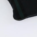 GUCCI GG Canvas Sherry Line Shoulder Bag Black Gold 144388 Auth 140536-16