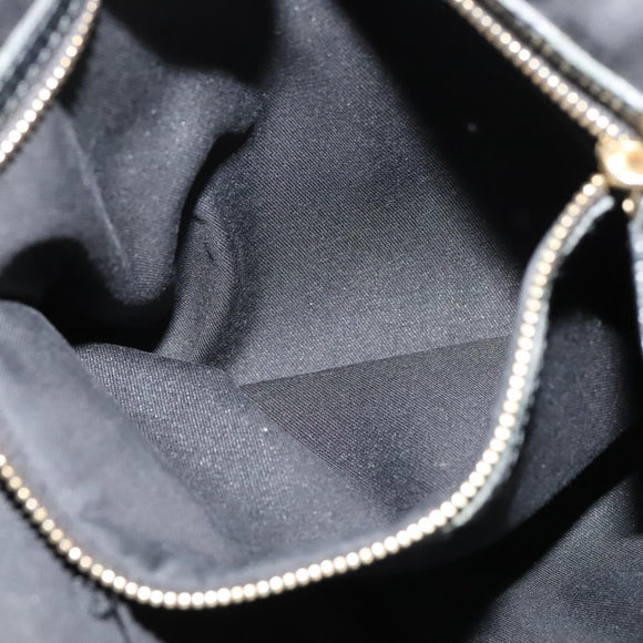 GUCCI GG Canvas Sherry Line Shoulder Bag Black Gold 144388 Auth 140536