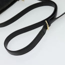 GUCCI GG Canvas Sherry Line Shoulder Bag Black Gold 144388 Auth 140536-7