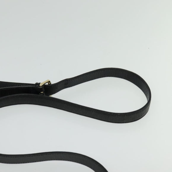 GUCCI GG Canvas Sherry Line Shoulder Bag Black Gold 144388 Auth 140536