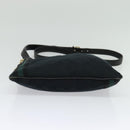 GUCCI GG Canvas Sherry Line Shoulder Bag Black Gold 144388 Auth 140536-5