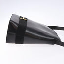 Salvatore Ferragamo Gancini Shoulder Bag Leather Black Gold Auth 140540-3