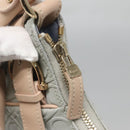 Salvatore Ferragamo Gancini Schoudertas Leer Grijs Beige goud Auth 140541-10