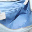 Salvatore Ferragamo Gancini Shoulder Bag Leather Gray Beige gold Auth 140541-17