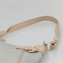 Salvatore Ferragamo Gancini Shoulder Bag Leather Gray Beige gold Auth 140541-8