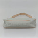 Salvatore Ferragamo Gancini Shoulder Bag Leather Gray Beige gold Auth 140541-5