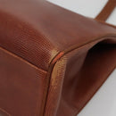 Salvatore Ferragamo Vala Shoulder Bag Leather Brown Gold Auth 140542-9