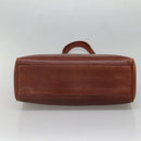 Salvatore Ferragamo Vala Shoulder Bag Leather Brown Gold Auth 140542-5