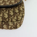 Christian Dior Trotter Canvas Shoulder Bag Brown Gold Auth 140545-11