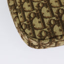 Christian Dior Trotter Canvas Shoulder Bag Brown Gold Auth 140545-12