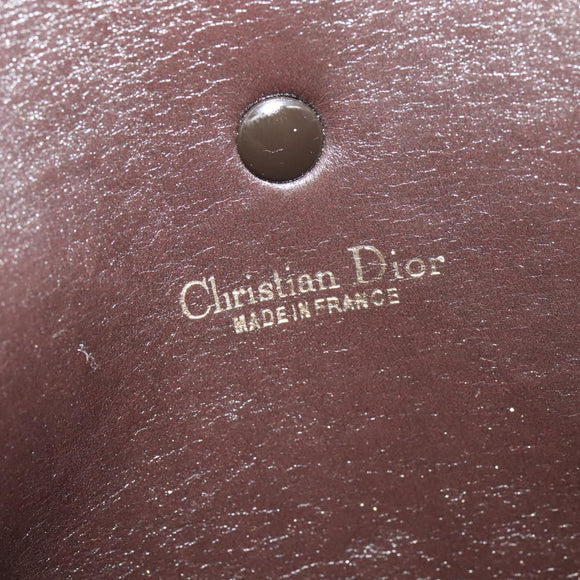 Christian Dior Trotter Canvas Shoulder Bag Brown Gold Auth 140545