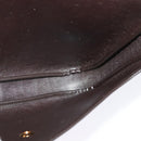 Christian Dior Trotter Canvas Shoulder Bag Brown Gold Auth 140545-19