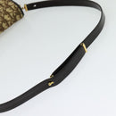 Christian Dior Trotter Canvas Shoulder Bag Brown Gold Auth 140545-7