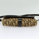Christian Dior Trotter Canvas Shoulder Bag Brown Gold Auth 140545-9