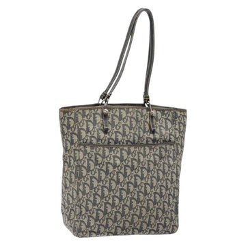 Christian Dior Trotter Canvas Tote Bag Navy Silver Auth 140546