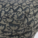 Christian Dior Trotter Canvas Tote Bag Navy Silver Auth 140546-12