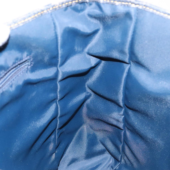 Christian Dior Trotter Canvas Tote Bag Navy Silver Auth 140546