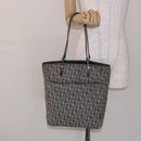 Christian Dior Trotter Canvas Tote Bag Navy Silver Auth 140546-22