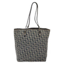 Christian Dior Trotter Canvas Tote Bag Navy Silver Auth 140546-3