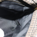 FENDI Pecan Canvas Tote Bag PVC 2way Black Brown gold Auth 140547-19
