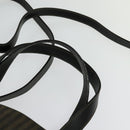 FENDI Pecan Canvas Tote Bag PVC 2way Black Brown gold Auth 140547-14