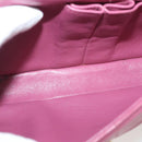 CHANEL Choco Bar Chain Shoulder Bag Leather Pink Gold CC Auth 140548-11