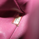 CHANEL Choco Bar Chain Shoulder Bag Leather Pink Gold CC Auth 140548-12