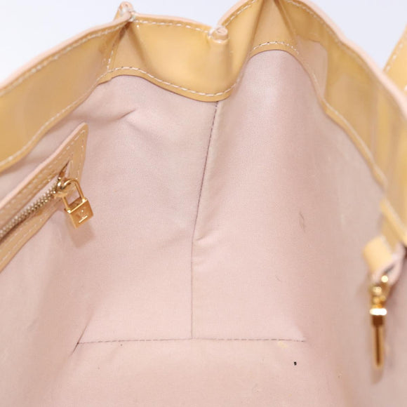 LOUIS VUITTON Monogram Vernis Wilshire PM Hand Bag Broncorail M91452 Auth 140560