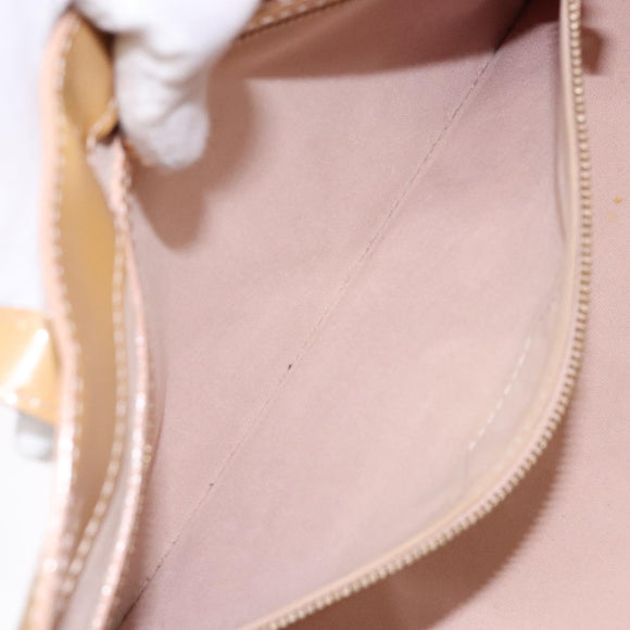 LOUIS VUITTON Monogram Vernis Wilshire PM Hand Bag Broncorail M91452 Auth 140560