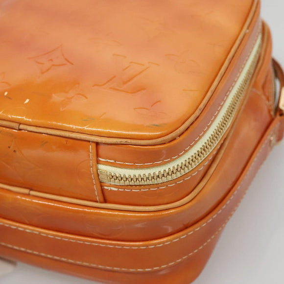 LOUIS VUITTON Monogram Vernis Wooster Bag Lime Yellow M91075 LV Auth 140562