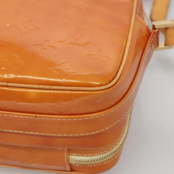 LOUIS VUITTON Monogram Vernis Wooster Bag Lime Yellow M91075 LV Auth 140562