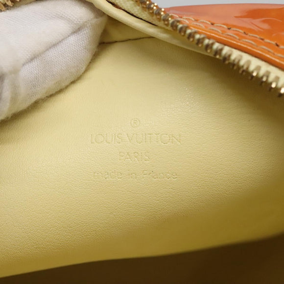 LOUIS VUITTON Monogram Vernis Wooster Bag Lime Yellow M91075 LV Auth 140562