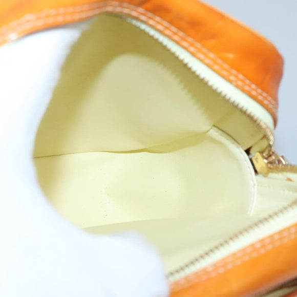 LOUIS VUITTON Monogram Vernis Wooster Bag Lime Yellow M91075 LV Auth 140562