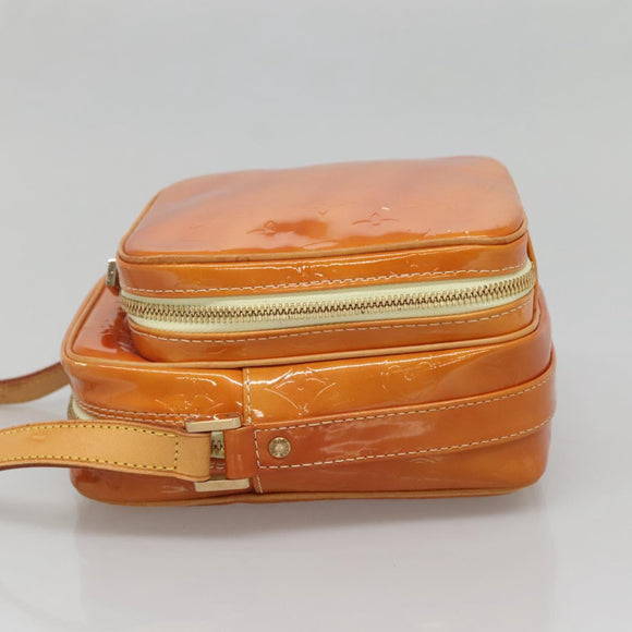 LOUIS VUITTON Monogram Vernis Wooster Bag Lime Yellow M91075 LV Auth 140562