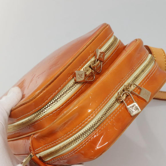 LOUIS VUITTON Monogram Vernis Wooster Bag Lime Yellow M91075 LV Auth 140562