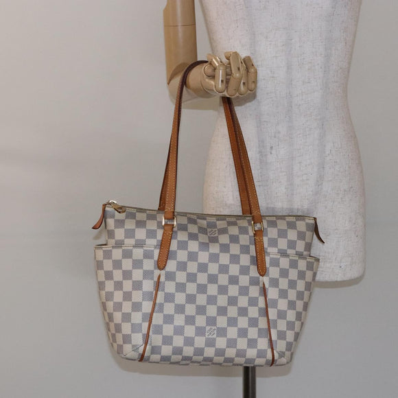 LOUIS VUITTON Damier Azur Totally PM Tote Bag N51261 LV Auth 140571
