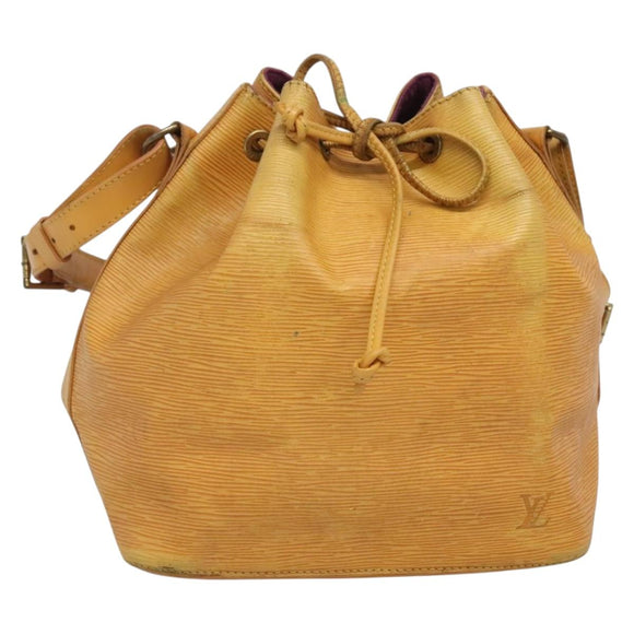 LOUIS VUITTON Epi Petit Noe Shoulder Bag Yellow M44109 LV Auth 140573