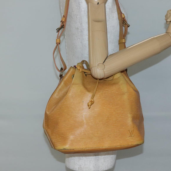 LOUIS VUITTON Epi Petit Noe Shoulder Bag Yellow M44109 LV Auth 140573