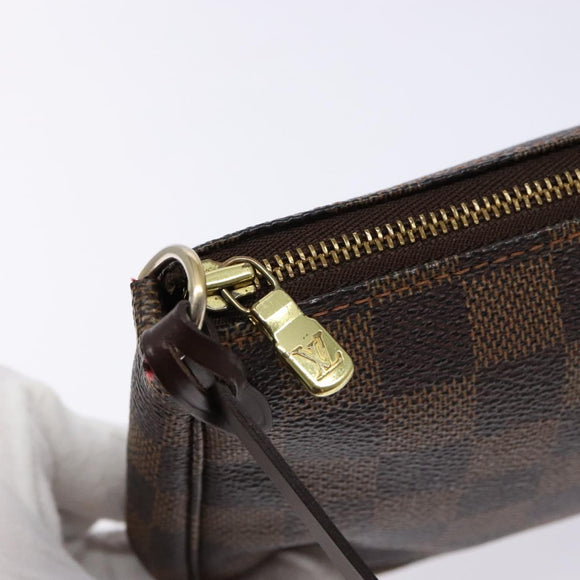 LOUIS VUITTON Damier Ebene Pochette Accessoires Pouch N41206 LV Auth 140576
