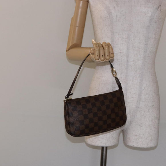 LOUIS VUITTON Damier Ebene Pochette Accessoires Pouch N41206 LV Auth 140576