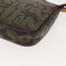 LOUIS VUITTON Graffiti Pochette Accessoires Pouch Khaki M92191 LV Auth 140580-17