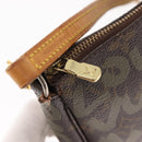 LOUIS VUITTON Graffiti Pochette Accessoires Pouch Khaki M92191 LV Auth 140580-18